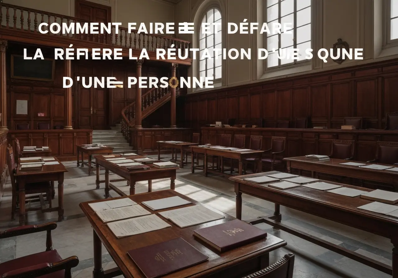 Comment faire et défaire la réputation d'une personne : guide juridique 2026